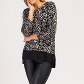 MIRA - MÓDNÍ TRIČKO S DLOUHÝM RUKÁVEM PRO ŽENY