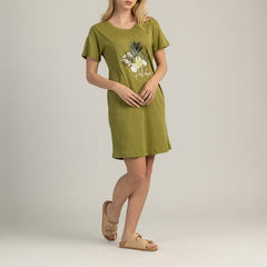 DÁMSKÉ ŠATY S KRÁTKÝM RUKÁVEM 100% BAVLNA - TROPICA