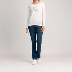 SORA - DÁMSKÉ TRIČKO S DLOUHÝM RUKÁVEM ZE 100% BAVLNY