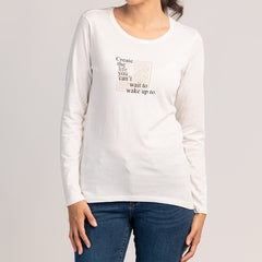 SORA - DÁMSKÉ TRIČKO S DLOUHÝM RUKÁVEM ZE 100% BAVLNY