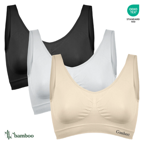 BAMBOOFLEX™ – BEZŠVOVÁ VYPRACOVANÁ PODPRSENKA (SADA 3 KS) - 120 Kč za ks