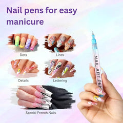 LUMINAILS™ - Sada 12 fixů na nail art s hrotem 0,5 mm, zaschne během vteřin, bez UV lampy