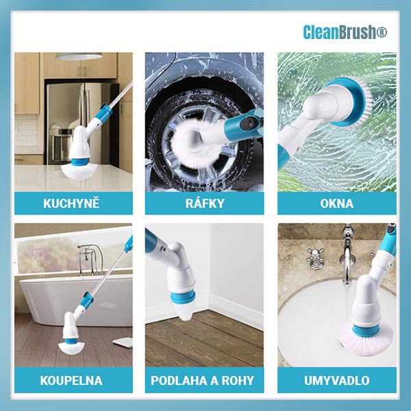 CLEANBRUSH® BEZDRÁTOVÝ ČISTÍCÍ KARTÁČ