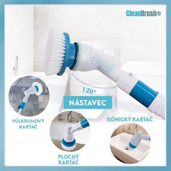 CLEANBRUSH® BEZDRÁTOVÝ ČISTÍCÍ KARTÁČ
