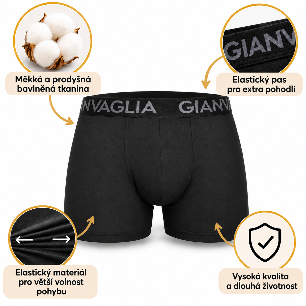 Vlastnosti boxerek COTTONCORE