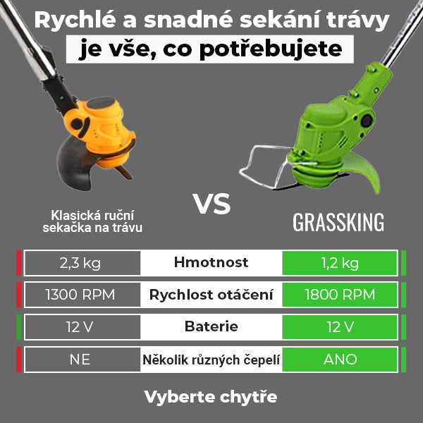 GRASSKING™ - AKU SEKAČKA NA TRÁVU