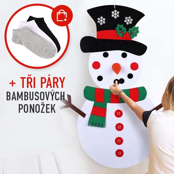SNĚHULÁK + TŘI PÁRY BAMBUSOVÝCH PONOŽEK
