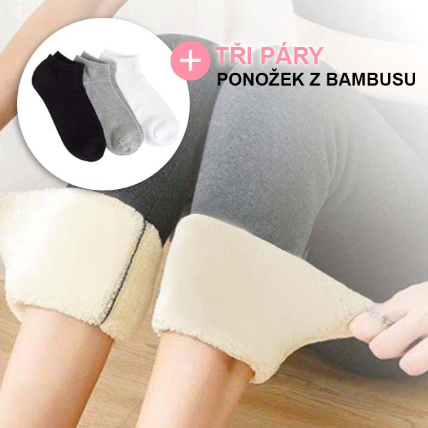 ŠEDÁ + 3 PÁRY PONOŽEK Z BAMBUSU