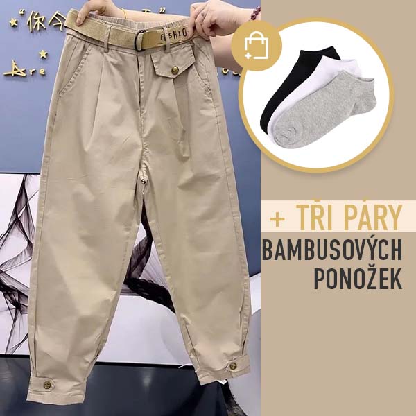 BÉŽOVÁ + TŘI PÁRY BAMBUSOVÝCH PONOŽEK