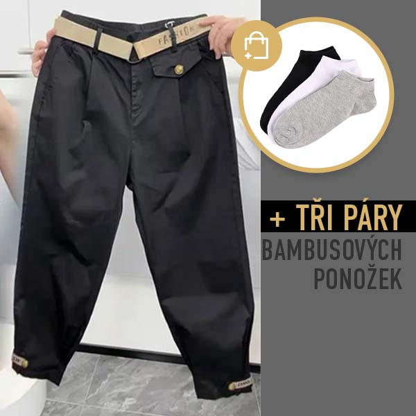 ČERNÁ + TŘI PÁRY BAMBUSOVÝCH PONOŽEK
