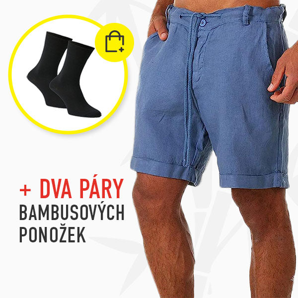 MODRÁ + DVA PÁRY BAMBUSOVÝCH PONOŽEK