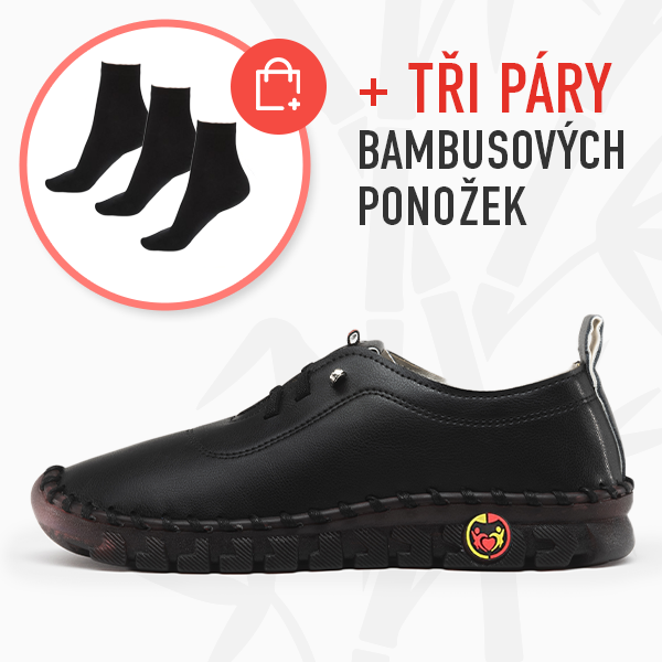 ČERNÁ + TŘI PÁRY BAMBUSOVÝCH PONOŽEK