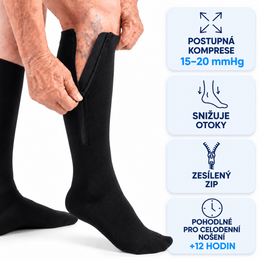 VenoFlex™ – Kompresní ponožky se zipem