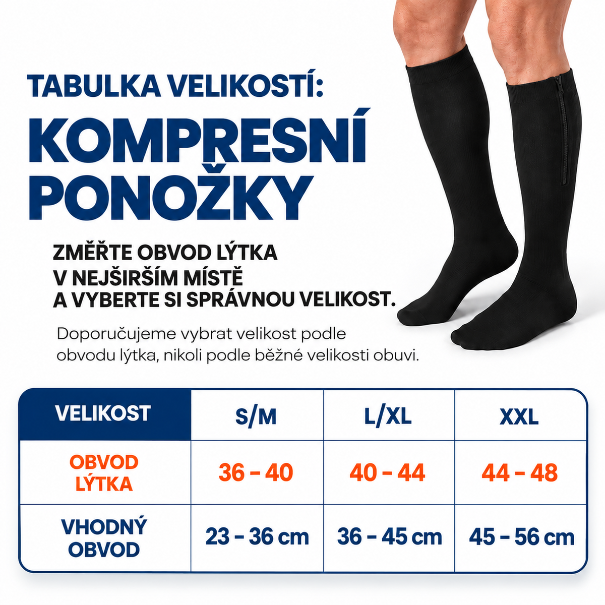 VenoFlex™ – Kompresní ponožky se zipem