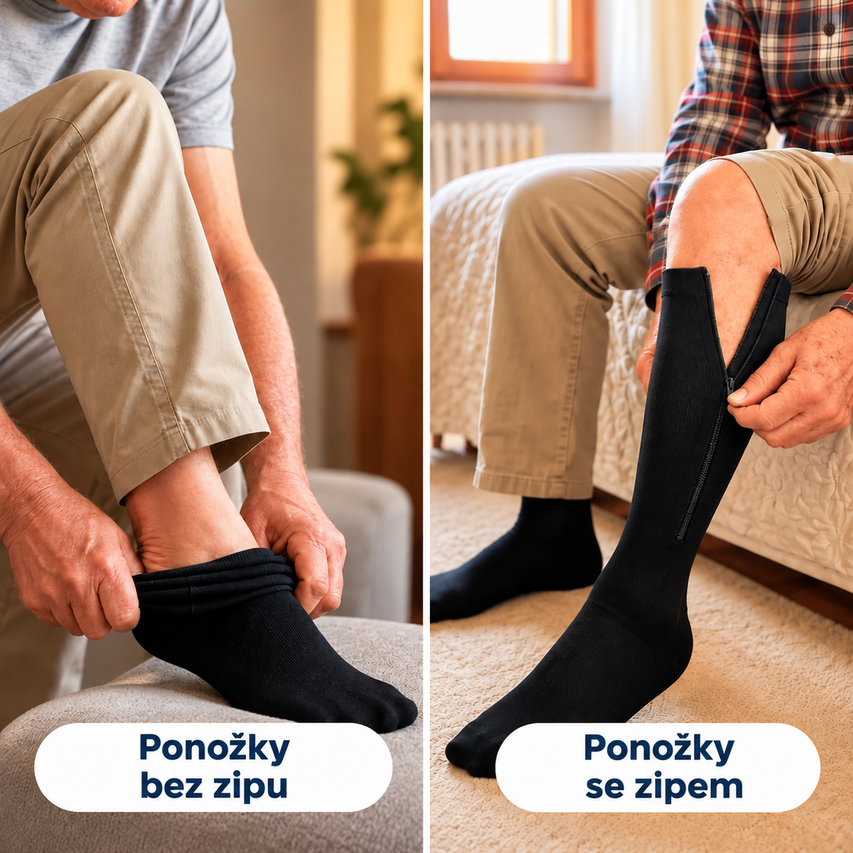 VenoFlex™ – Kompresní ponožky se zipem