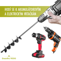 GREENPRO 9000® - ZEMNÍ VRTÁK NA ZPRACOVÁNÍ PŮDY 5x22 cm